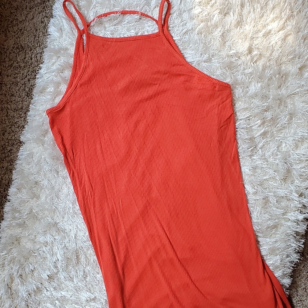 Coral Halter Dress